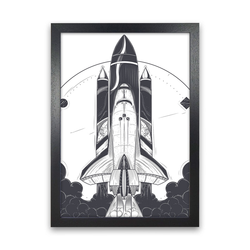 Blastoff! Art Print by Jason Stanley Black Grain