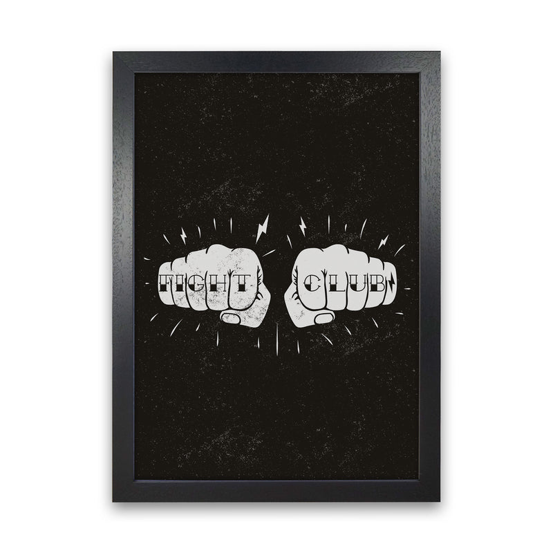 Fight Club Art Print by Jason Stanley Black Grain