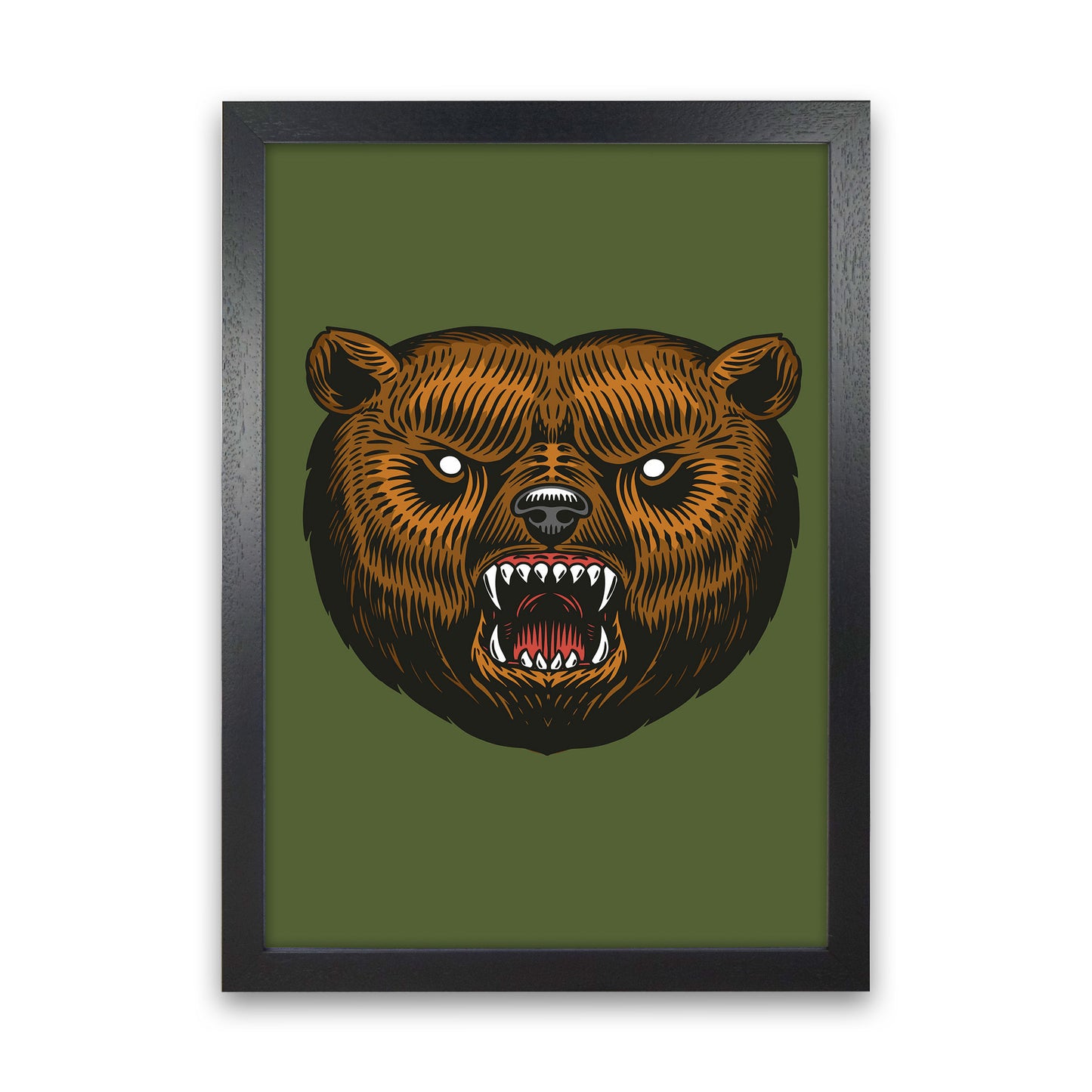 Ol Grizzly Art Print by Jason Stanley Black Grain