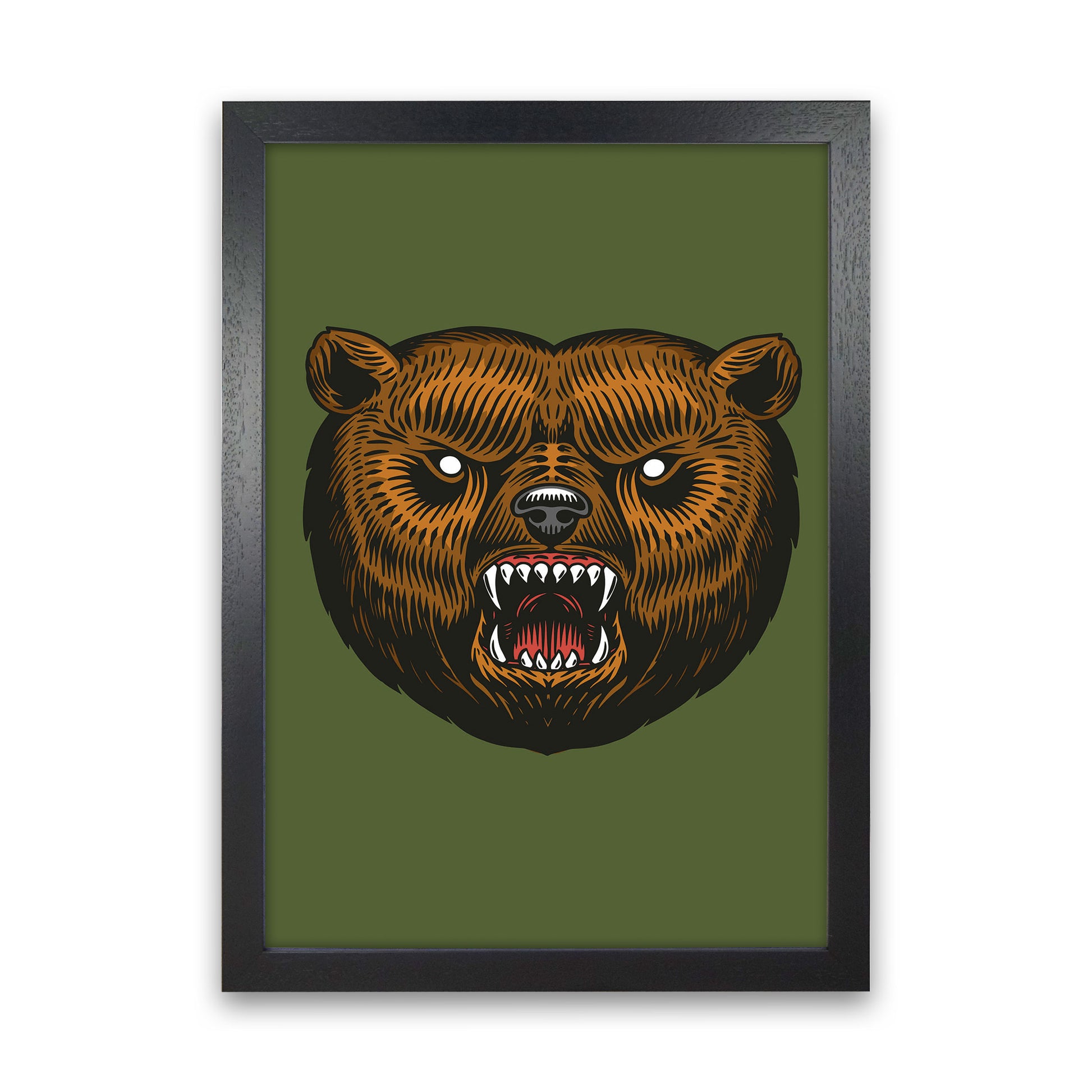 Ol Grizzly Art Print by Jason Stanley Black Grain