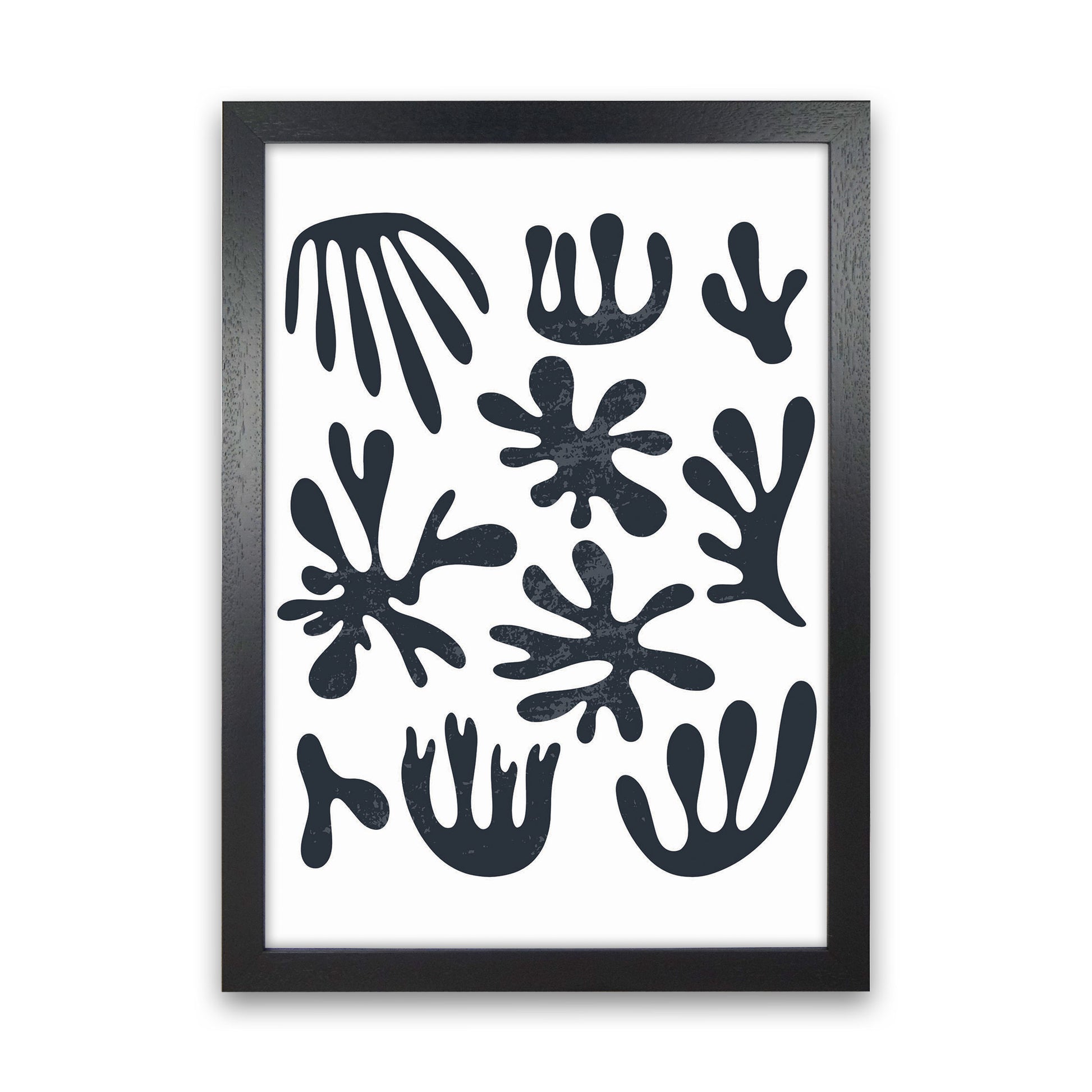 Minimal Abstract Algae I Art Print by Jason Stanley Black Grain