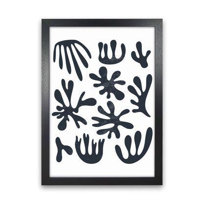 Minimal Abstract Algae I Art Print by Jason Stanley Black Grain