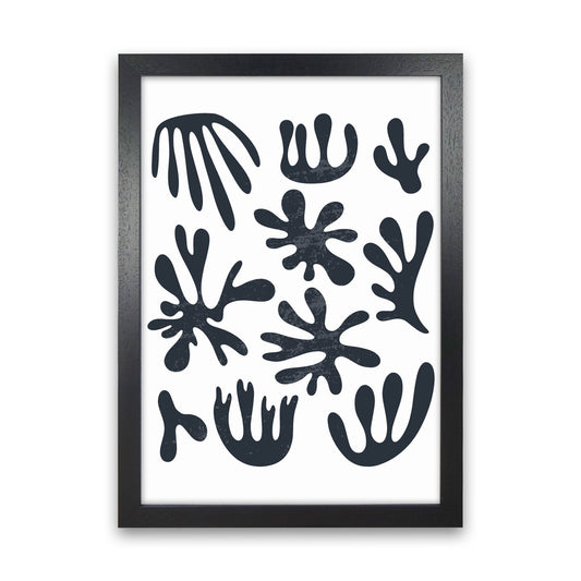 Minimal Abstract Algae I Art Print by Jason Stanley Black Grain
