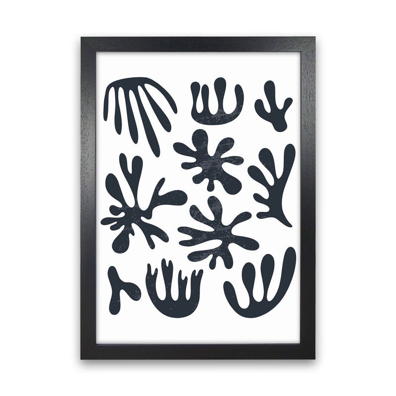 Minimal Abstract Algae I Art Print by Jason Stanley Black Grain