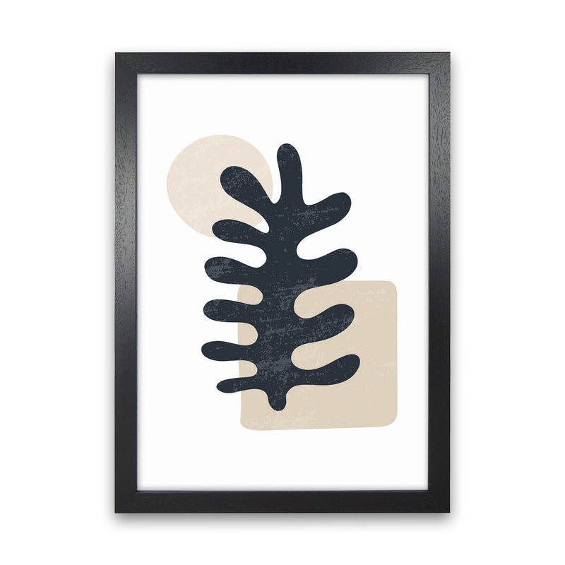 Minimal Abstract Algae III Art Print by Jason Stanley Black Grain