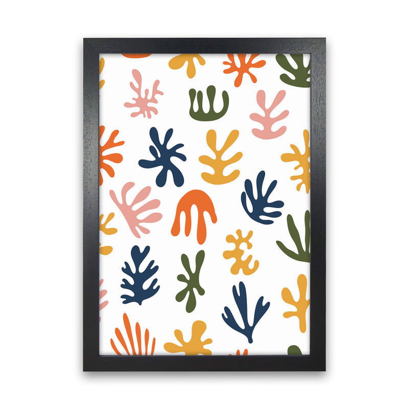 Minimal Abstract Algae IIII Art Print by Jason Stanley Black Grain