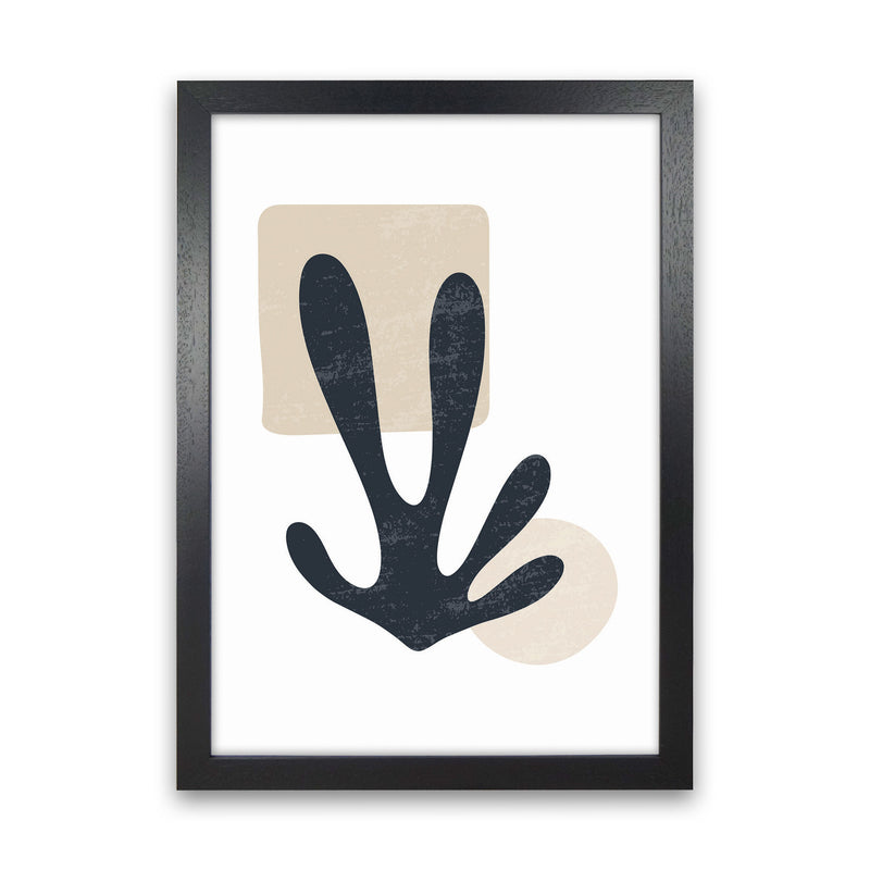 Minimal Abstract Algae II Art Print by Jason Stanley Black Grain