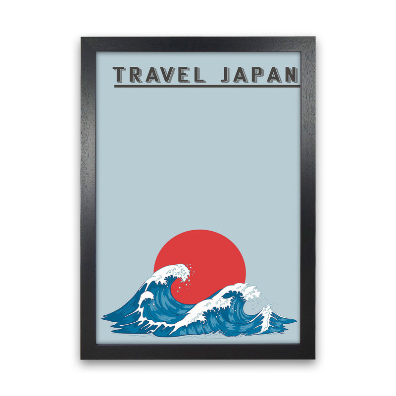 Japanese Waves Art Print by Jason Stanley Black Grain
