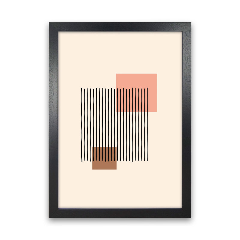Geometric Abstract Shapes IIII Art Print by Jason Stanley Black Grain