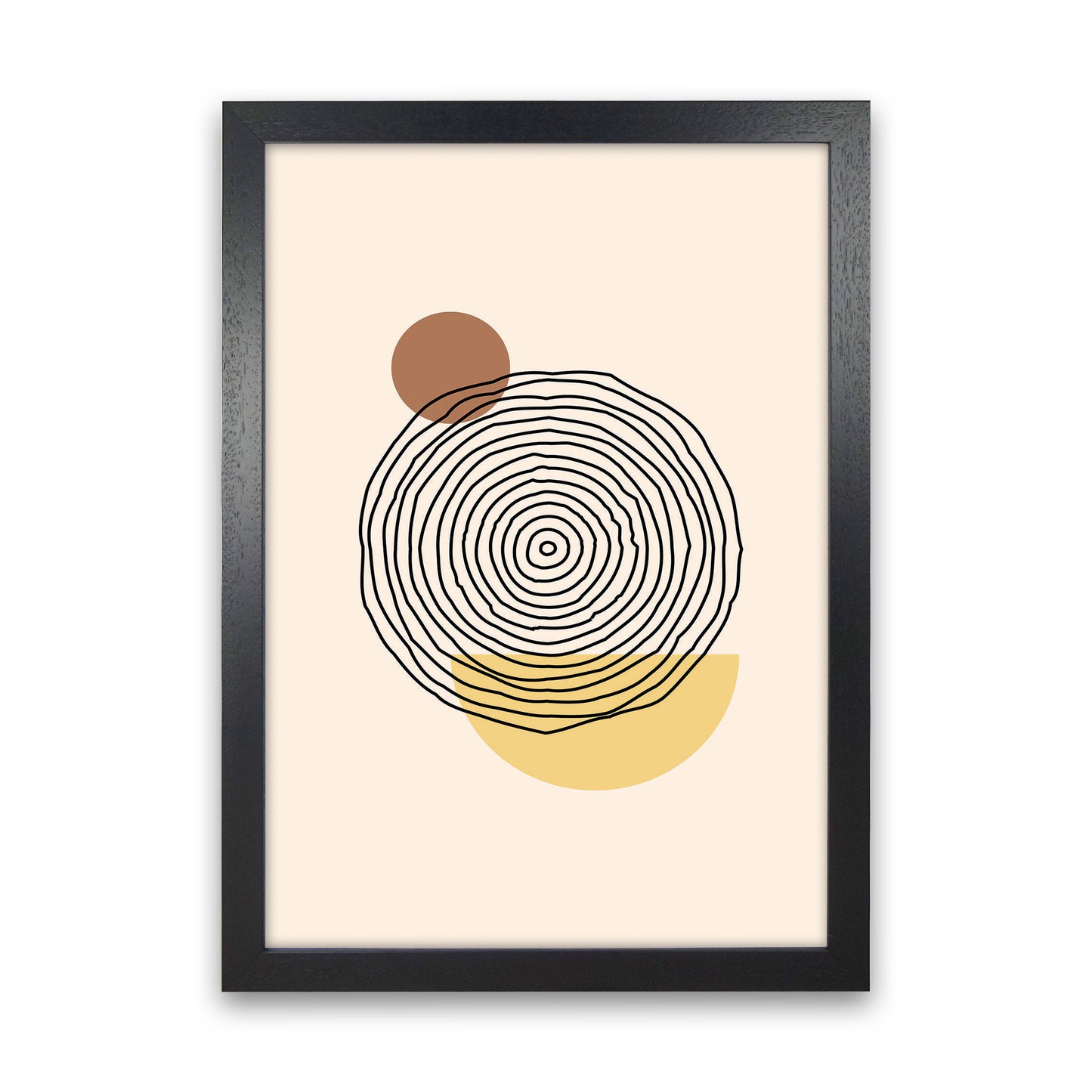 Geometric Abstract Shapes III Art Print by Jason Stanley Black Grain