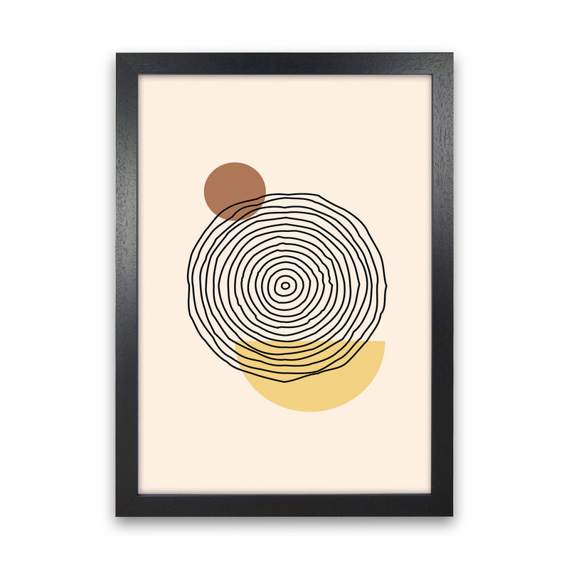 Geometric Abstract Shapes III Art Print by Jason Stanley Black Grain