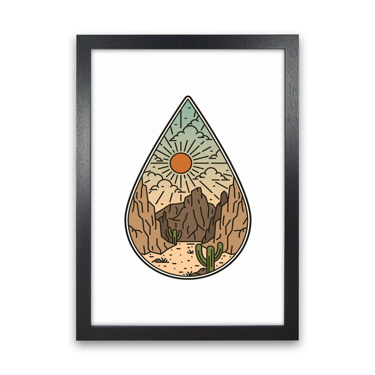 Desert Vibes II Art Print by Jason Stanley Black Grain