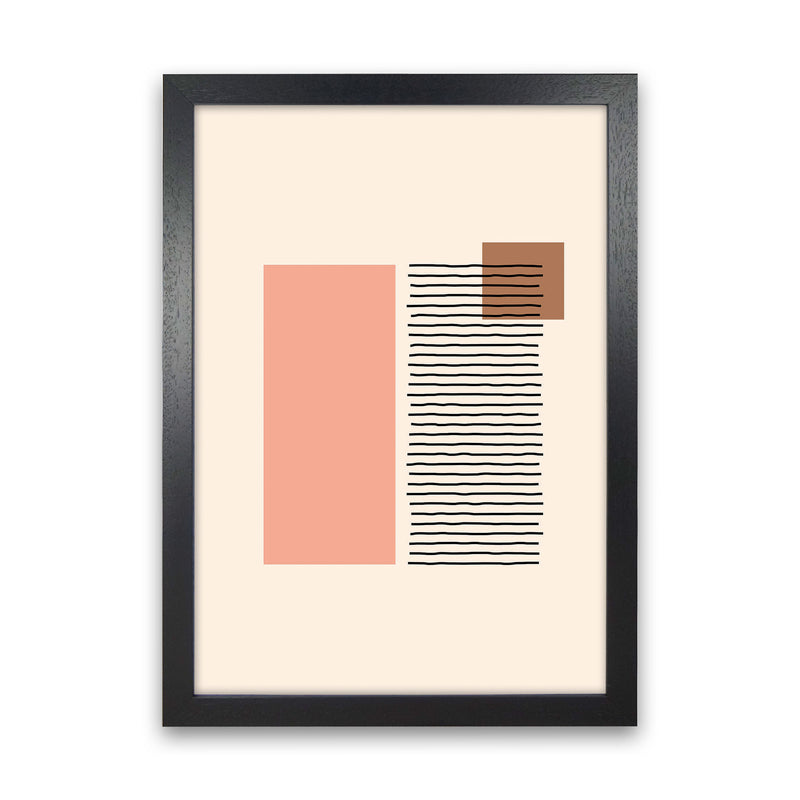 Geometric Abstract Shapes II Art Print by Jason Stanley Black Grain