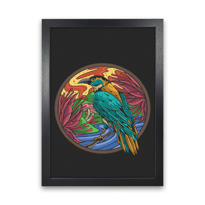 The Wise Crow Art Print by Jason Stanley Black Grain