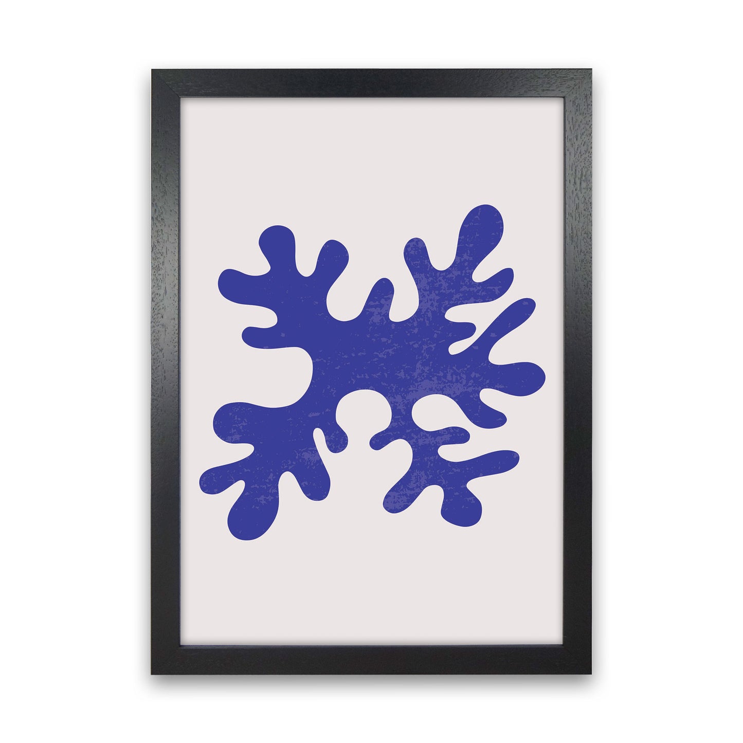 Abstract Blue Algae Art Print by Jason Stanley Black Grain