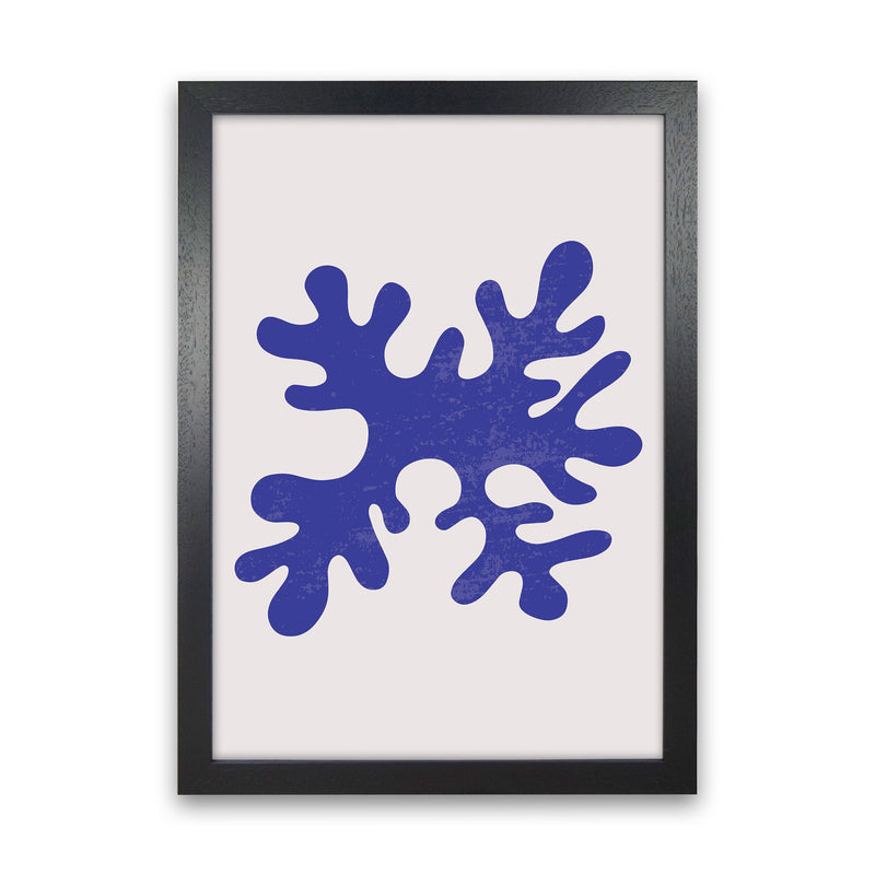 Abstract Blue Algae Art Print by Jason Stanley Black Grain