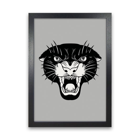 Vintage Panther Art Print by Jason Stanley Black Grain