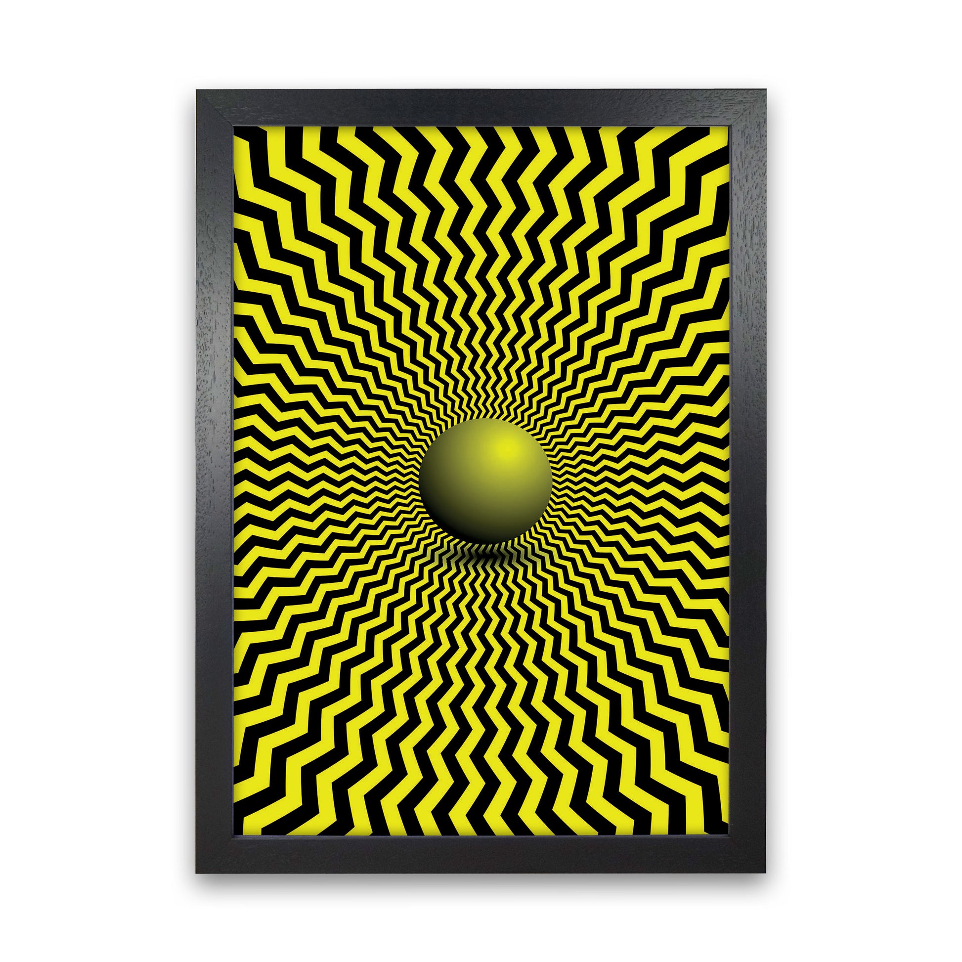 Optical Illusion Art Print by Jason Stanley Black Grain