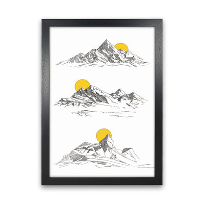 Sunny Mountains Art Print by Jason Stanley Black Grain