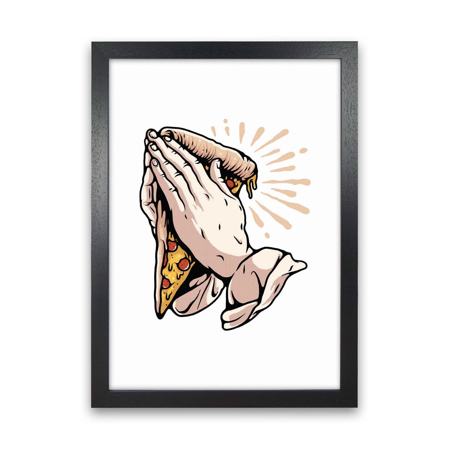 Pizza Is Life Art Print by Jason Stanley Black Grain
