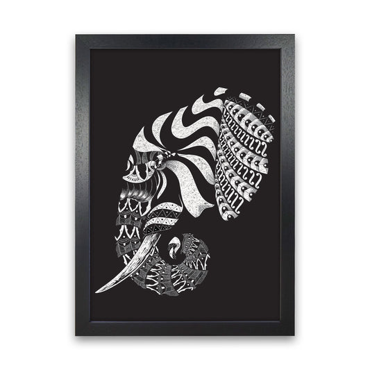 Ornate Elephant II Art Print by Jason Stanley Black Grain
