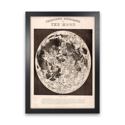 Telescopic Appearance Of The Moon Art Print by Jason Stanley Black Grain