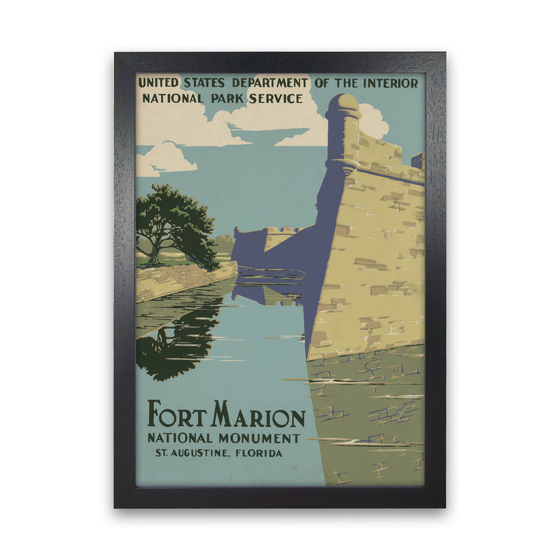 Fort Marion National Park Art Print by Jason Stanley Black Grain