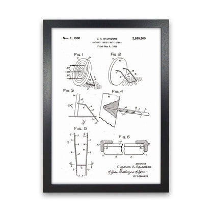 Archery Target Stand Patent Art Print by Jason Stanley Black Grain