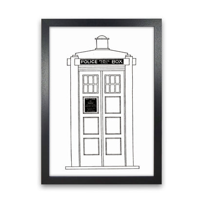 Police Call Box Patent Art Print by Jason Stanley Black Grain