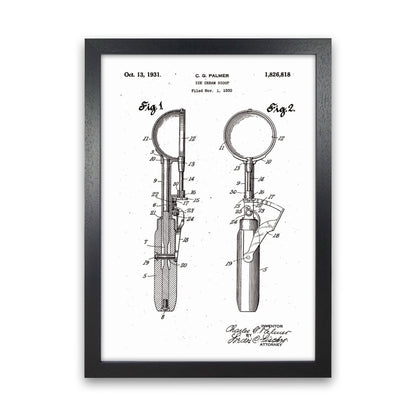 Ice Cream Scoop Patent Art Print by Jason Stanley Black Grain