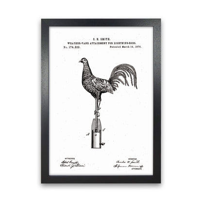 Weather Vane Patent Art Print by Jason Stanley Black Grain