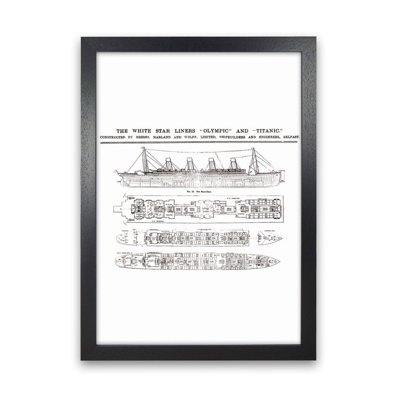 Titanic Patent 2 Art Print by Jason Stanley Black Grain