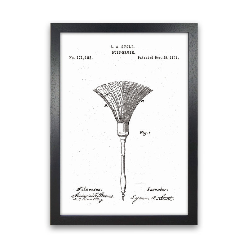 Dust Brush Patent Art Print by Jason Stanley Black Grain
