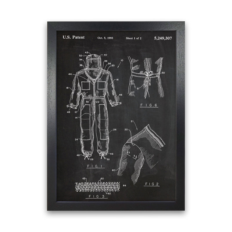 Bee Suit Patent Art Print by Jason Stanley Black Grain