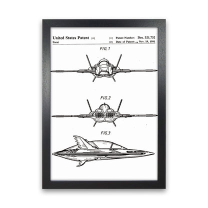 Batwing Patent Art Print by Jason Stanley Black Grain