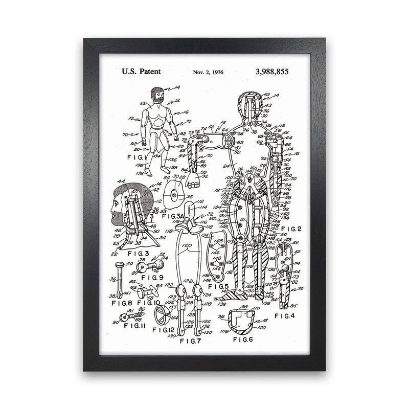 Kids Toy Patent Art Print by Jason Stanley Black Grain