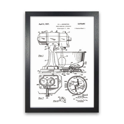 Mixer Patent Art Print by Jason Stanley Black Grain
