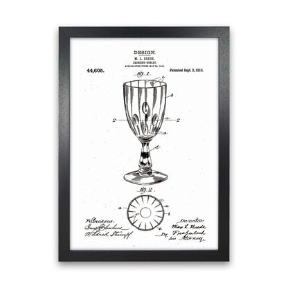 Goblet Patent Art Print by Jason Stanley Black Grain