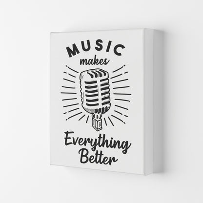 Music Makes Everything Better Art Print by Jason Stanley Canvas
