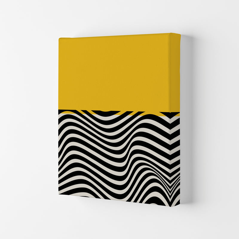 Minimal Abstract Yellow Wave Art Print by Jason Stanley Canvas
