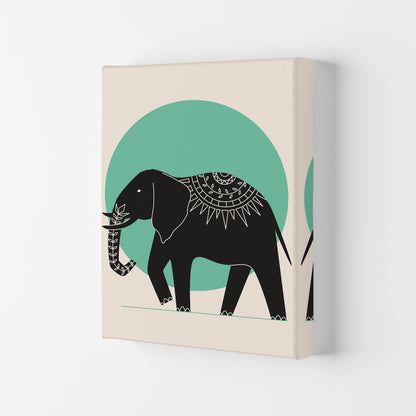 Elephant Green Moonlight Art Print by Jason Stanley Canvas