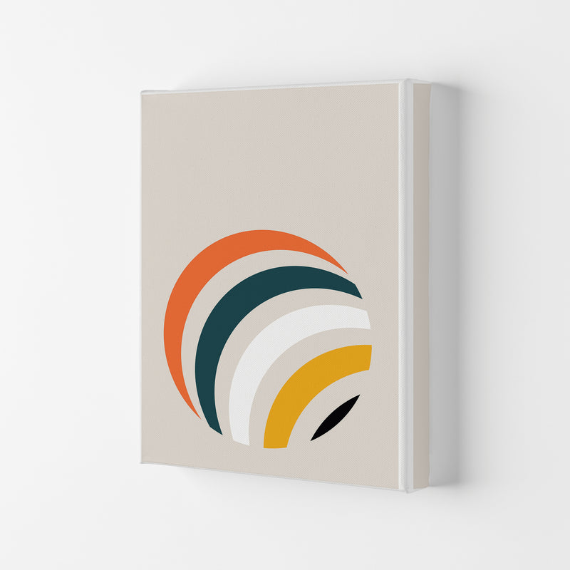 Retro Geometric Circle 1 Art Print by Jason Stanley Canvas