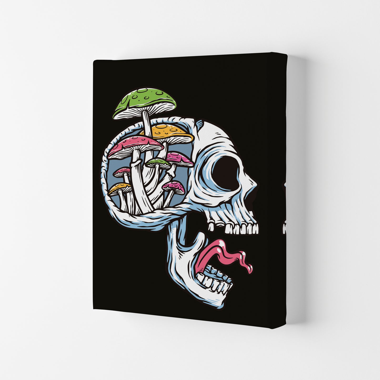 Head Full Of Mushrooms Art Print by Jason Stanley Canvas