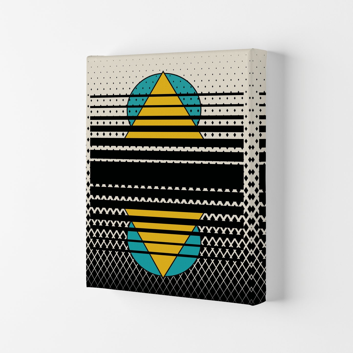 Geometric Suns Pattern Art Print by Jason Stanley Canvas