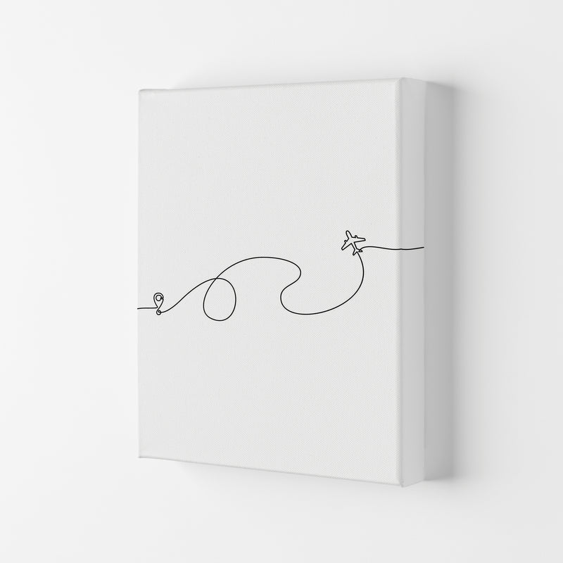 Airplane Line Drawing Art Print by Jason Stanley Canvas