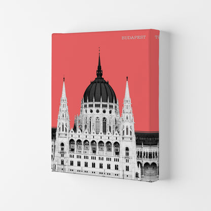 Halftone Budapest Red Art Print by Jason Stanley Canvas
