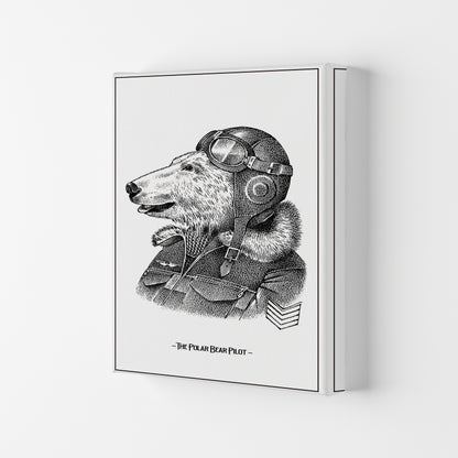 The Poler Bear Pilot Art Print by Jason Stanley Canvas