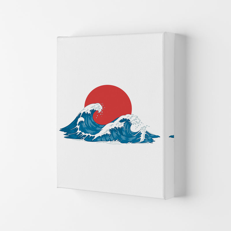 Japenses Wave Sunset Art Print by Jason Stanley Canvas