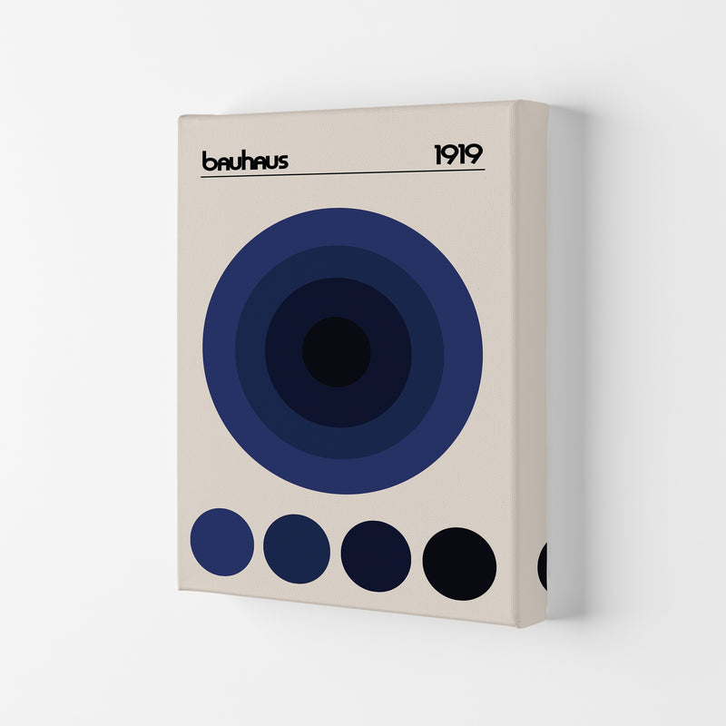 Bauhaus Blue Circle Art Print by Jason Stanley Canvas