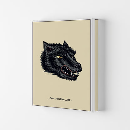 Screaming Mad Wolf Art Print by Jason Stanley Canvas